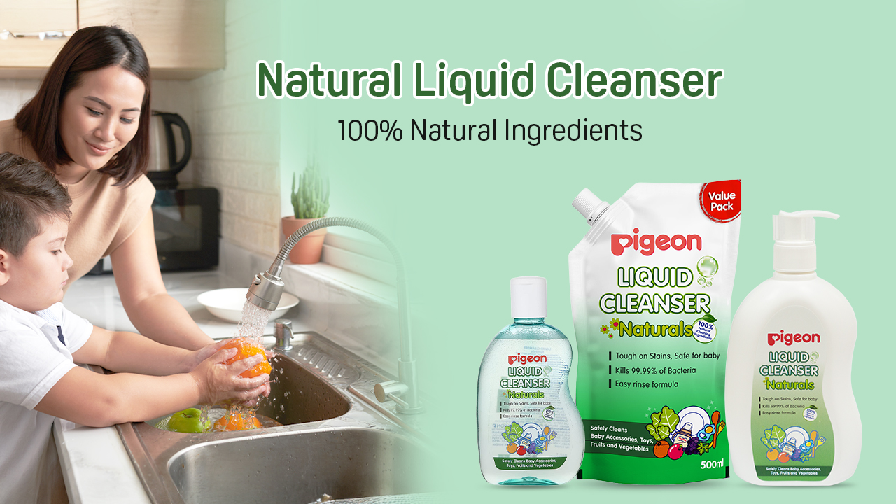 Pigeon Liquid Cleanser Naturals,PH Friendly,No Added Color,No